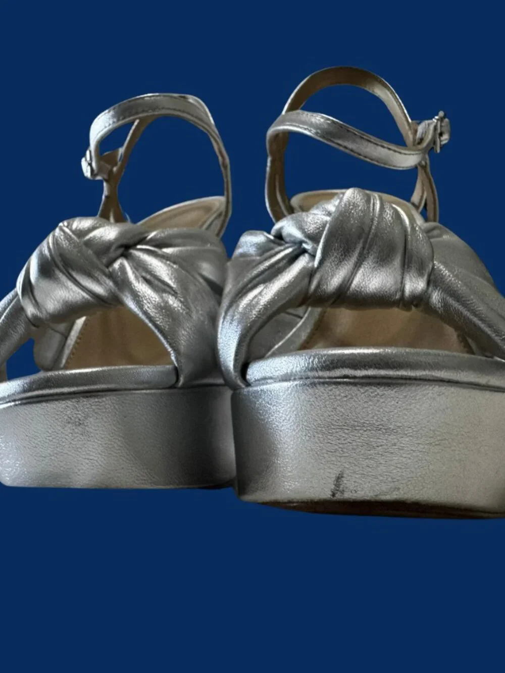 MICHAEL Michael Kors Silver Knot Platform Heels